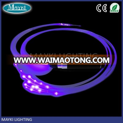 Space whip LED fiber optic whip with end glow fiber flashing effect dance using