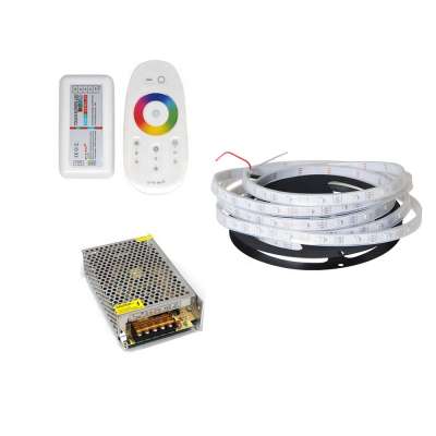 LED strip light set with 5050 RGB 12V 60LEDs IP67 strip light remote controller power supply