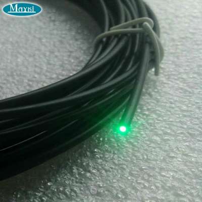 PEOF-1*0.75 black jacket PMMA end glow fiber optic end light cable