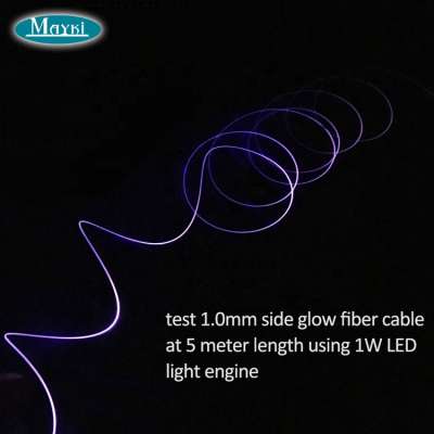 1 mm side glow optical fiber for light