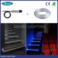 Wholesale 12v 1.0w single color step lights stair light with fiber optic light for indoor floor