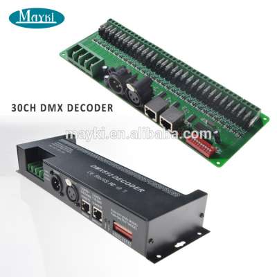 30 Channel DMX512 LED Controller RGB DMX Decoder for LED strip light