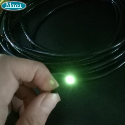 High brightness Mitsubishi 1mm black sheathed end lit fiber optic light string cable