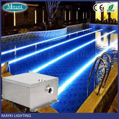 Outdoor fiber optic swimming pool interior decoration using R - 150 watt light engine