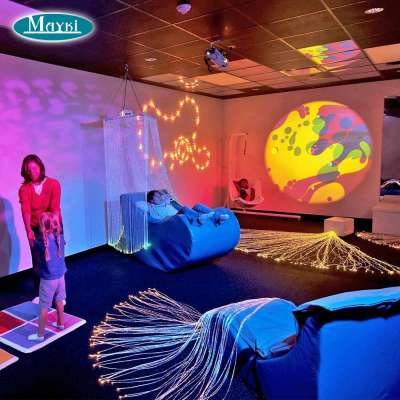 Visual Stimulation fiber optic cascade curtain carpet rug rave toys waterfall chandelier for educational snoezelen sensory room